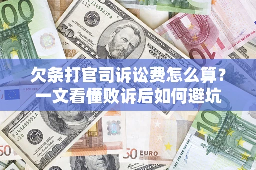 北京欠条打官司诉讼费怎么算？一文看懂败诉后如何避坑