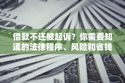 北京借款不还被起诉？你需要知道的法律程序、风险和省钱技巧